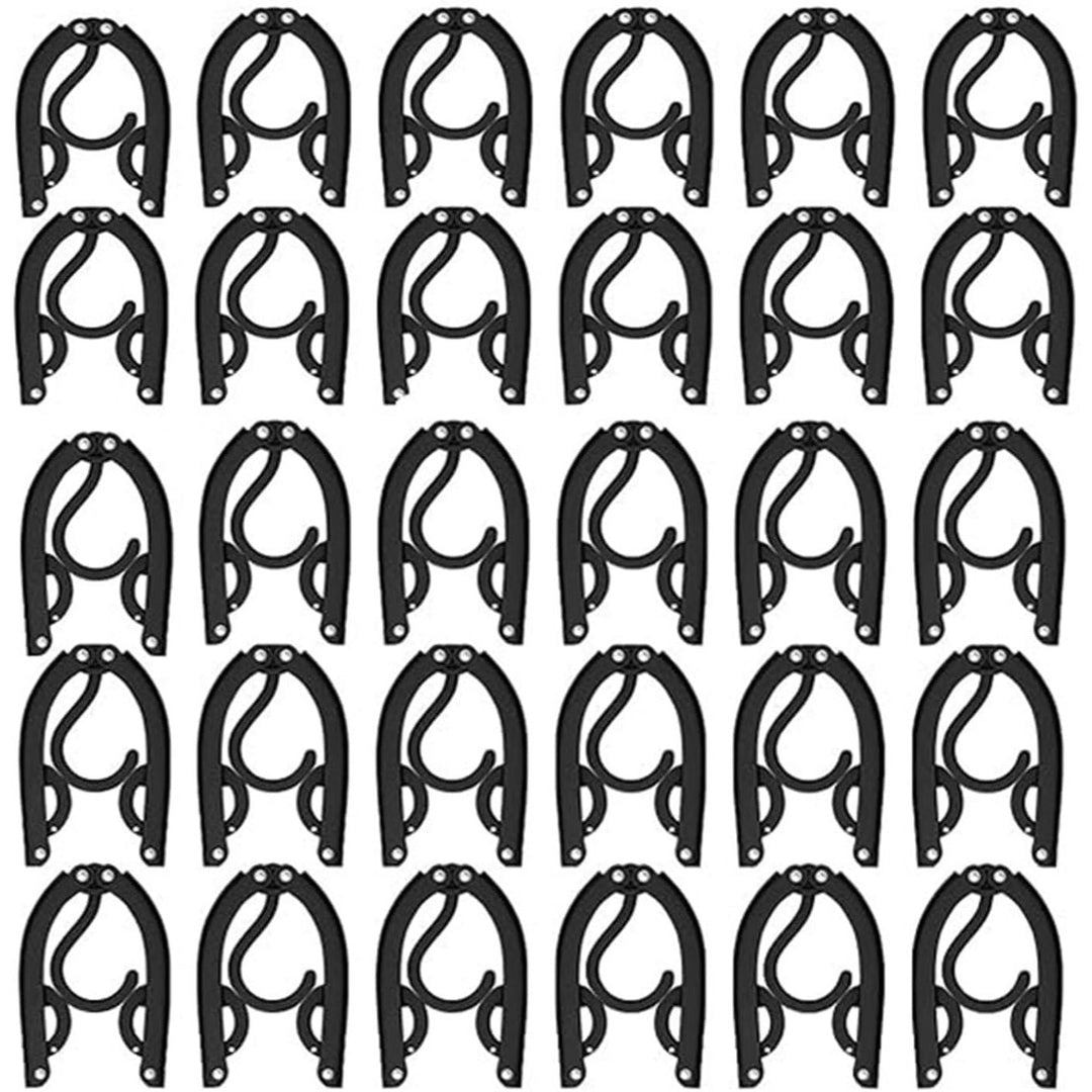 30 Black Foldable Travel Clothes Hangers - Just Closeouts Canada Inc.