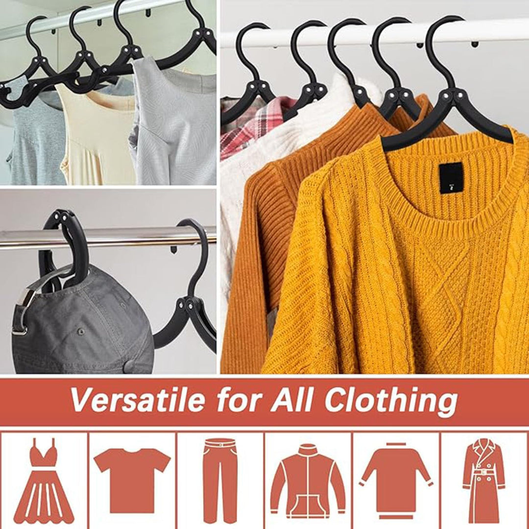 30 Black Foldable Travel Clothes Hangers - Just Closeouts Canada Inc.