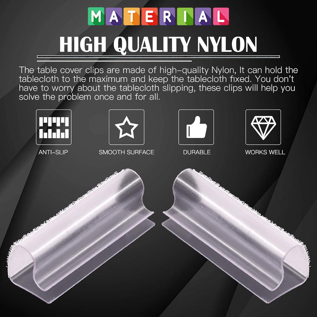 30 Nylon Tablecloth Clips for 3/4–1-Inch Table Edges - Just Closeouts Canada Inc.