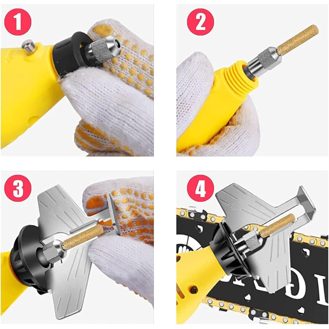 30 pcs Diamond Chainsaw Sharpener 1/8" Shank, Titanium Plated Burr Stone File in 3 Size Diamond Sharpening Wheels Chainsaw File for Electric Chain Saw. (5/32 inch, 3/16 inch, 7/32 inch) - Just Closeouts Canada Inc.