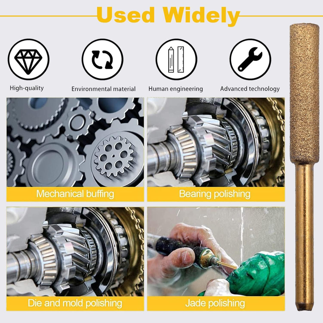 30 pcs Diamond Chainsaw Sharpener 1/8" Shank, Titanium Plated Burr Stone File in 3 Size Diamond Sharpening Wheels Chainsaw File for Electric Chain Saw. (5/32 inch, 3/16 inch, 7/32 inch) - Just Closeouts Canada Inc.