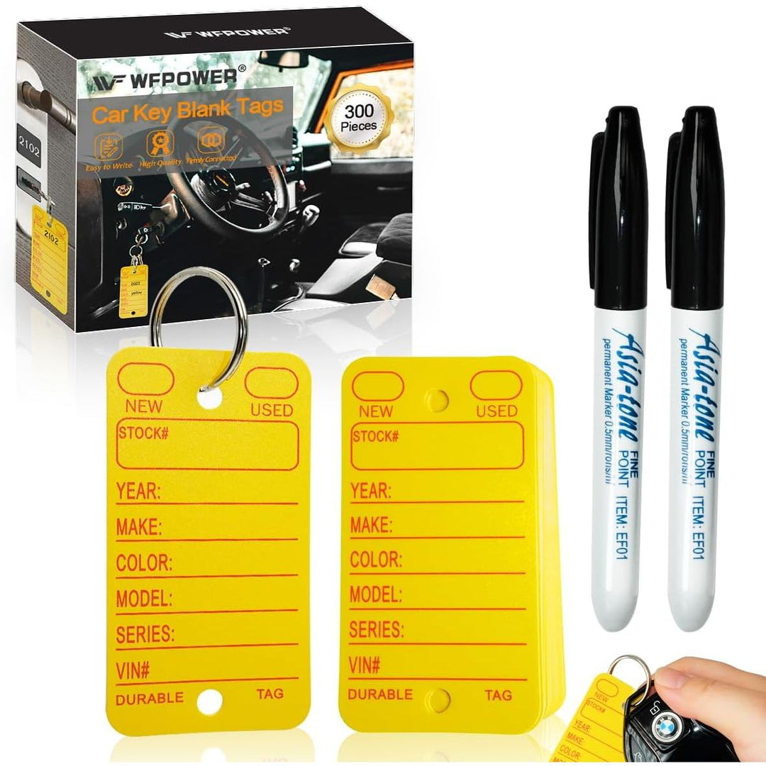 300PCS Dealer Key Tag, Automotive Key Tags & Rings with 2pcs Fine Point Pens Dealer Tags to Organize Keys, Identifiers Car Key Tags for Car Truck RV Dealerships - Just Closeouts Canada Inc.X004C02QO3