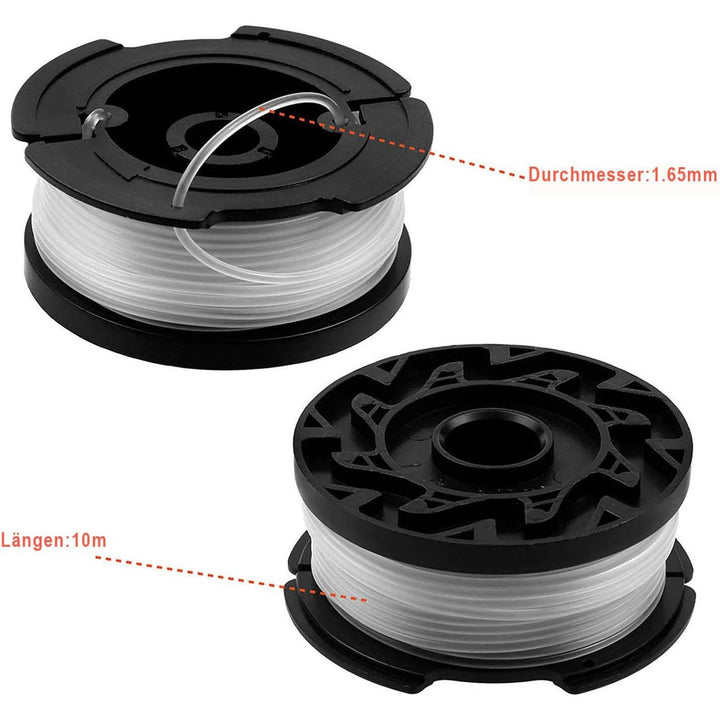 30ft 0.065” AF - 100 Replacement Spools for Black Decker GH900 GH600 LST522 LCC140 String Trimmer Weed Eater Refills Auto - Feed Spool(8 Replacement Spool, 1Cap,1 Spring) - Just Closeouts Canada Inc.