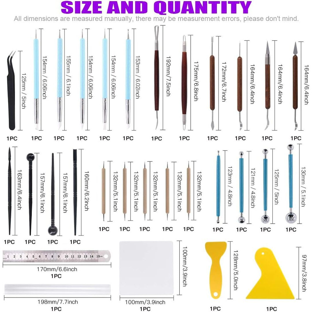 30Pcs Modeling Clay Sculpting Tools Kits, Ball Stylus Tool Handle Double-Sided Set Dual-End Dotting Tools Plastic Ball Rod Stylus Modeling Tools, Clay Roller, Clay Scarpe - Just Closeouts Canada Inc.X002M0XL0N