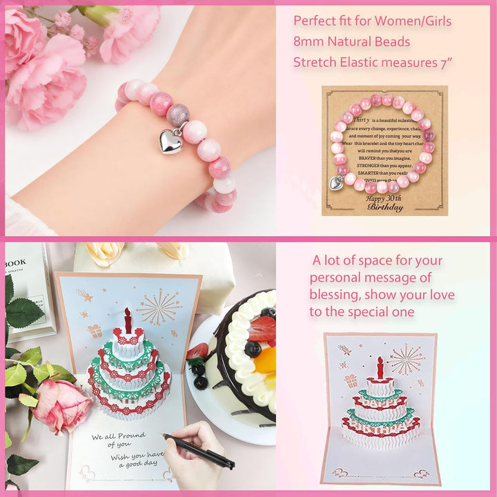 30th Birthday Gifts For Women, Happy 30 Year Old Birthday Basket Gifts Box for Her Friends Female Mom Wife Daughter Sister Girlfriend Coworker Bestie Women Birthday Unique - Just Closeouts Canada Inc.X004D3W275