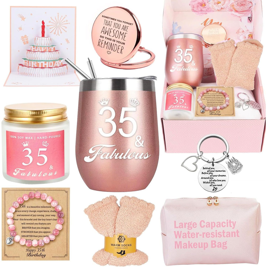 35th Birthday Gifts for Women Her, 35 Year Old Women Birthday Gifts, Happy 35th Birthday Basket Gifts Box for Best Friends Female Daughter Sister Her Girlfriend Coworker Bestie Women Birthday Unique - Just Closeouts Canada Inc.X0045XHLA1