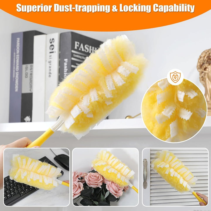36 Pack Disposable Duster Refills for Swiffer,360 Degree Heavy Duty Microfiber Duster Kit with 1 Handle,Multi - Surface Duster Refills for Furniture, Blinds, Ceiling Fans Cleaning - Just Closeouts Canada Inc.X004QV55TB
