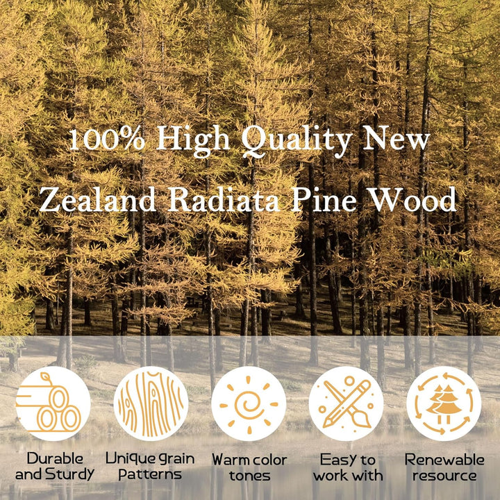 36 Pieces Unfinished Wood Coasters, GOH DODD 4 Inch Wooden Blanks Bulk Set with Foot Pads for Crafts Laser Engraving Wood Burning Staining Painting Wedding Housewarming Gifts Education, Square - Just Closeouts Canada Inc.