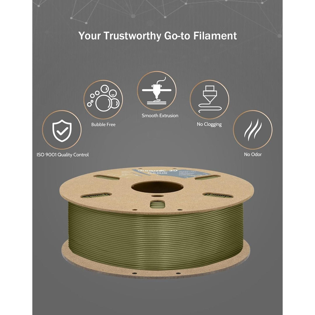 3D PLA Plus (PLA+) Filament 1.75mm Army Green, 1kg Per Spool, 3D Printer Filament Tough PLA Pro Cardboard Spool 3D Printing Filament PLA + Dimensional Accuracy 99% +/ - 0.03 mm - Just Closeouts Canada Inc.