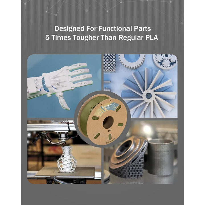 3D PLA Plus (PLA+) Filament 1.75mm Army Green, 1kg Per Spool, 3D Printer Filament Tough PLA Pro Cardboard Spool 3D Printing Filament PLA + Dimensional Accuracy 99% +/ - 0.03 mm - Just Closeouts Canada Inc.