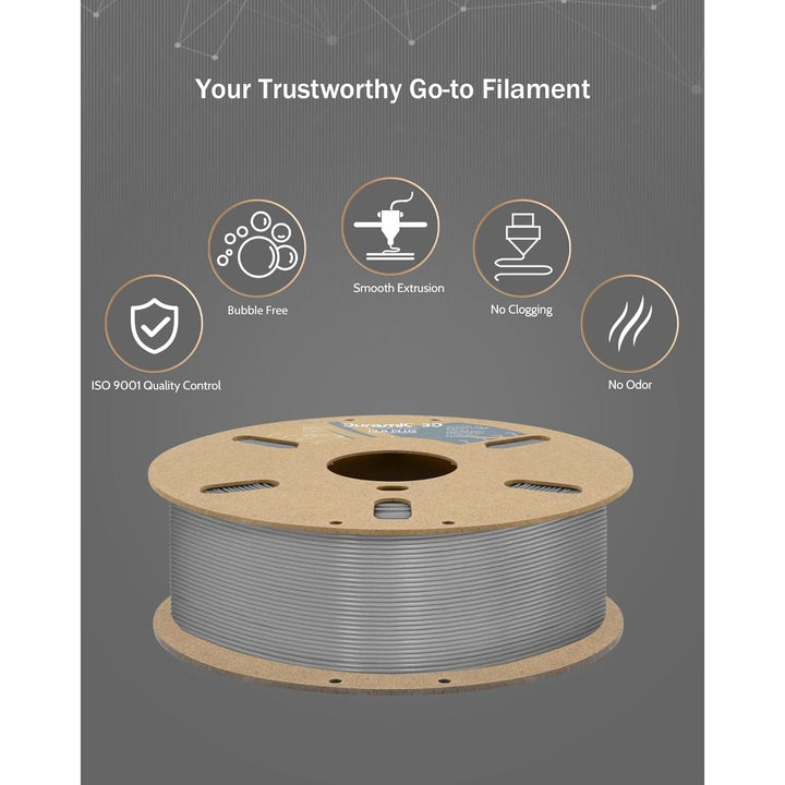 3D PLA Plus (PLA+) Filament 1.75mm Grey 2 Pack, 1kg Per Spool, 3D Printer Filament Tough PLA Pro Cardboard Spool 3D Printing Filament PLA + Dimensional Accuracy 99% +/ - 0.03 mm - Just Closeouts Canada Inc.