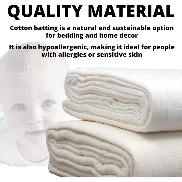 3PCS Cotton Batting for Quilting 101 x 101 cm Quilting Batting for Upholstery Cotton for Sewing - Just Closeouts Canada Inc.