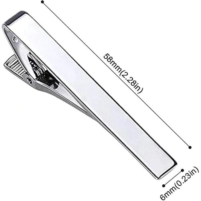 3PCS Men's Silver Classic Tie Clip - Business Shirt Slim Fit Tie Bar for Wedding and Daily Life for Father, Lover, Friends and Husband - Just Closeouts Canada Inc.