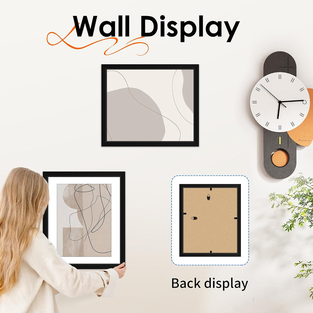 4-Pack Black 10 × 12-Inch Picture Frames with 7 × 9-Inch Mats - Just Closeouts Canada Inc.6971152696257