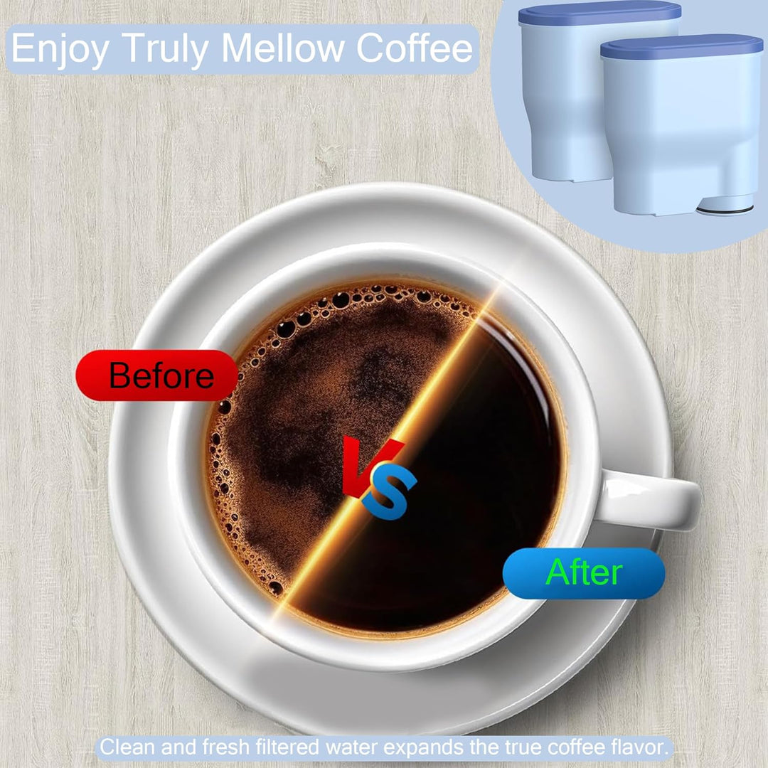 4 Pack Espresso Coffee Machine Water Filter Replacement Compatible with Philips Saeco AquaClean CA6903 / 10/00 / 01/22 / 47 (4pack) - Just Closeouts Canada Inc.