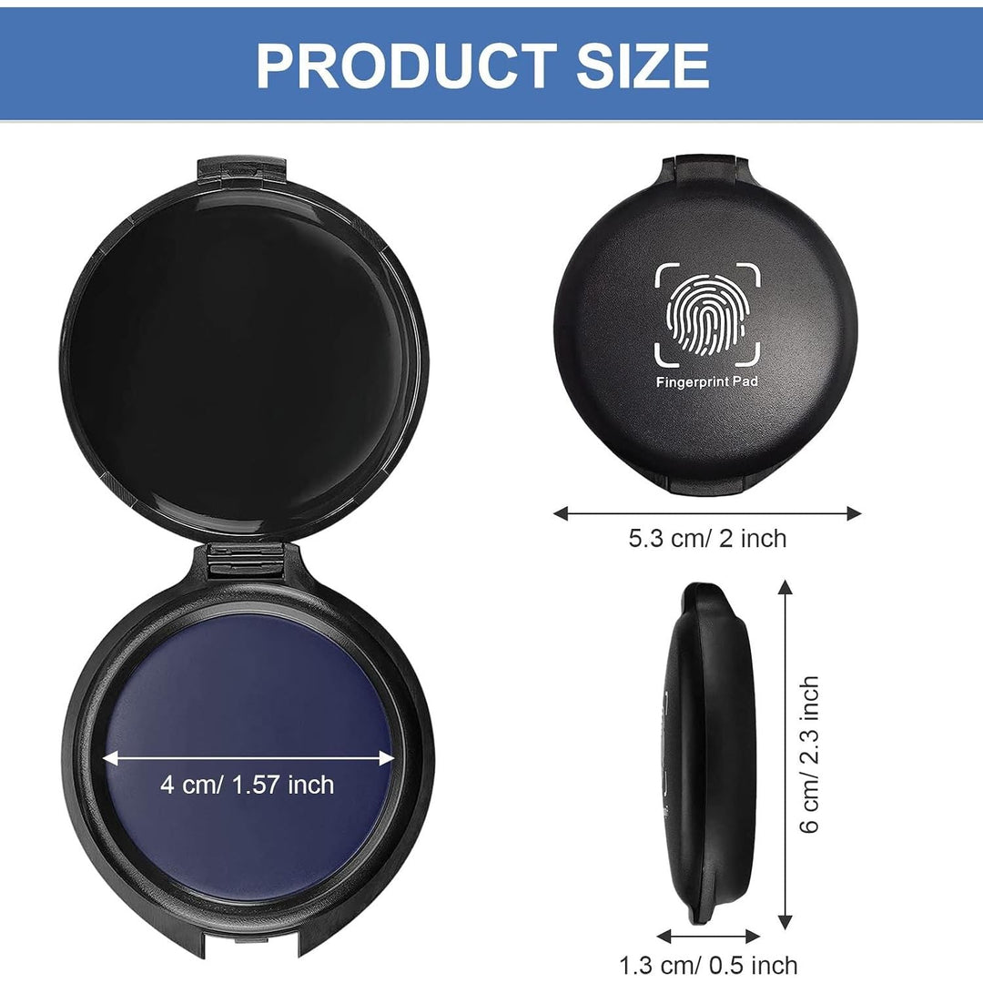 4-Pack Fingerprint Ink Pads, Blue - Just Closeouts Canada Inc.