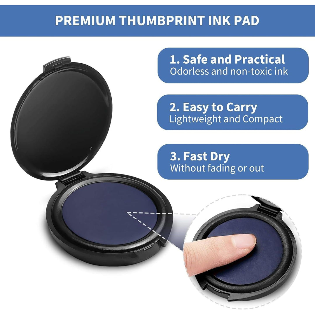 4-Pack Fingerprint Ink Pads, Blue - Just Closeouts Canada Inc.