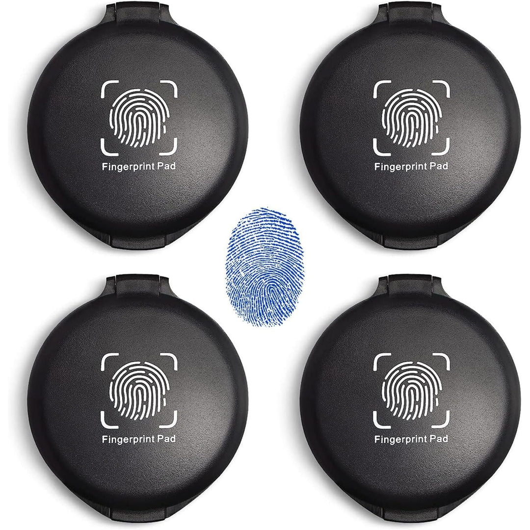 4-Pack Fingerprint Ink Pads, Blue - Just Closeouts Canada Inc.