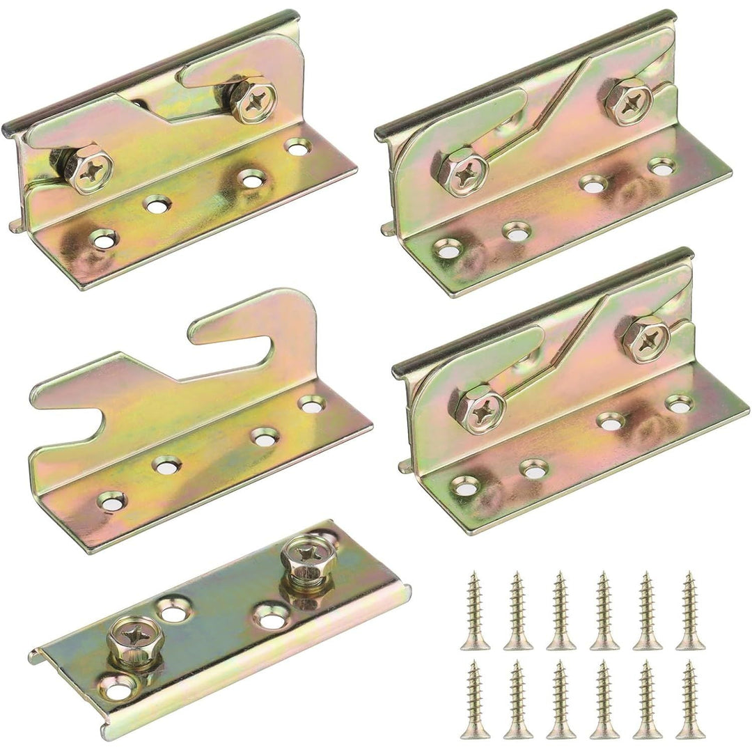 4-Pack No-Mortise Bed Rail Brackets with Screws - Just Closeouts Canada Inc.