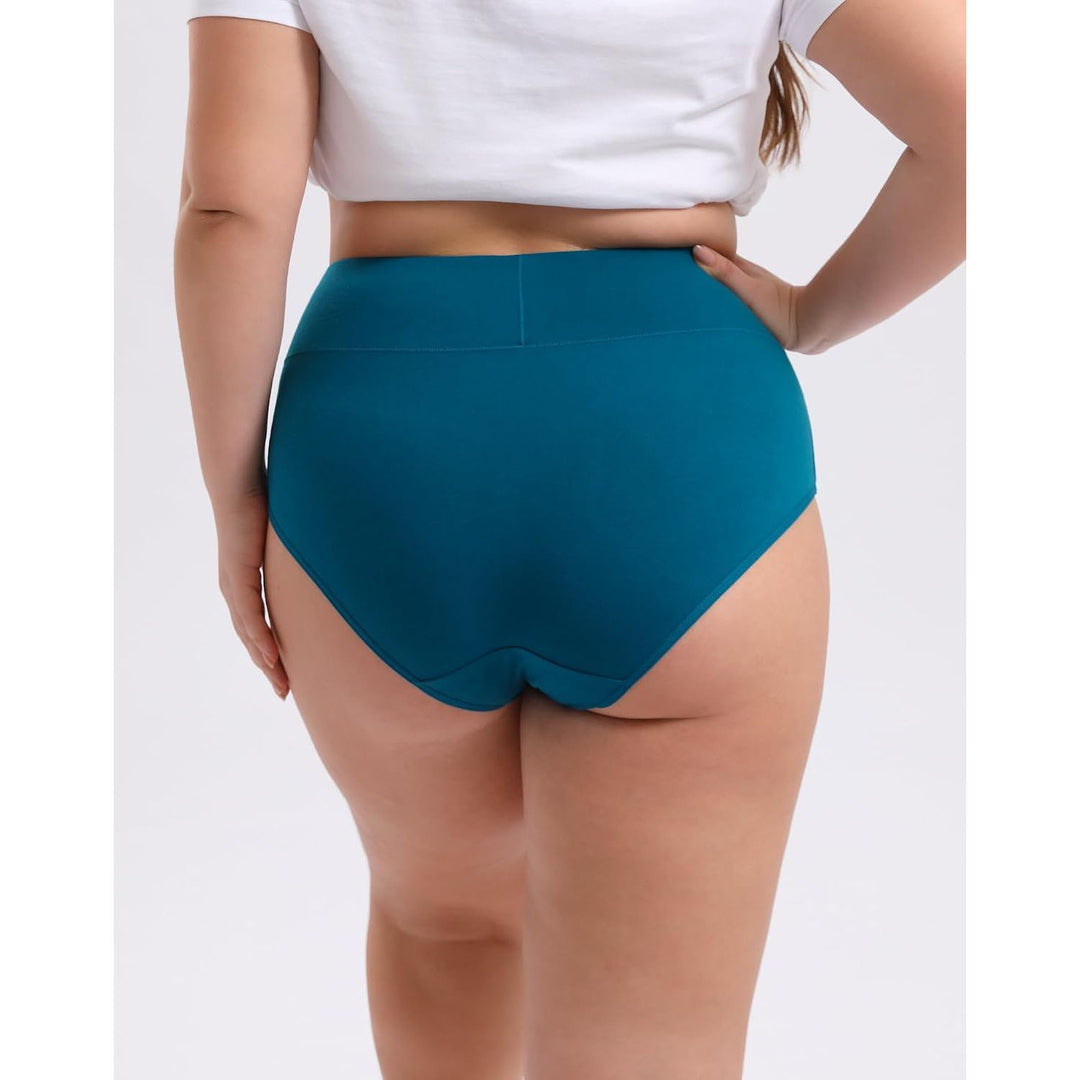 4-Pack Women's High-Waist Cotton Full-Coverage Briefs - Mint Sky, 3XL - Just Closeouts Canada Inc.X003RUB8IJ