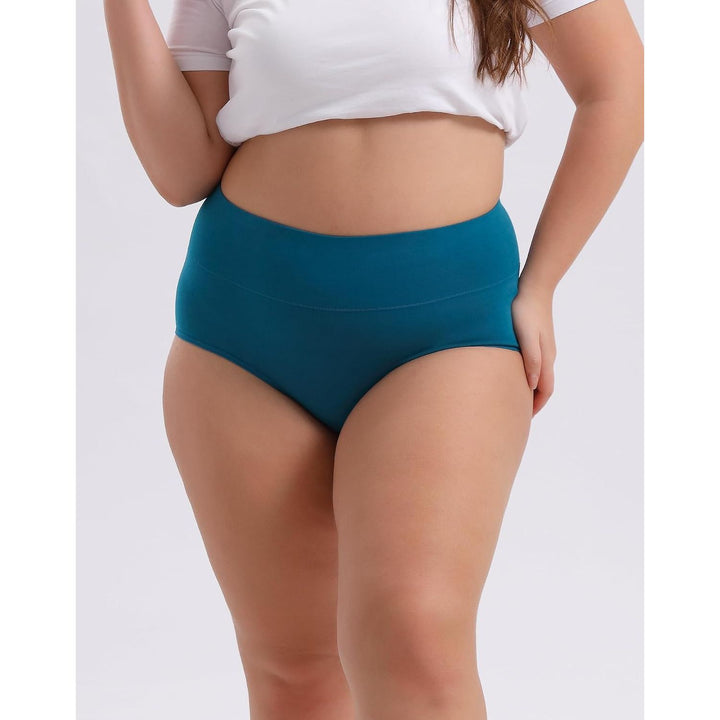 4-Pack Women's High-Waist Cotton Full-Coverage Briefs - Mint Sky, XXL - Just Closeouts Canada Inc.X003RUB6N1