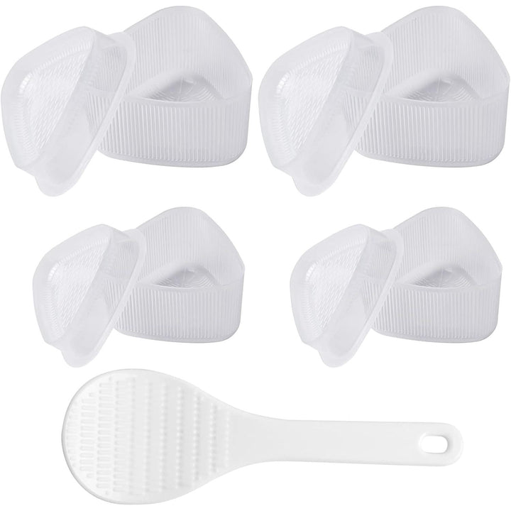 4 Pcs Triangle Onigiri Mold with Metre Paddle, 2 Sizes Sushi Moulds Food Grade Rice Ball Maker Mold Nigiri Mould for Kitchen DIY Cooking Lunch Bento Picnic Restaurant - Just Closeouts Canada Inc.