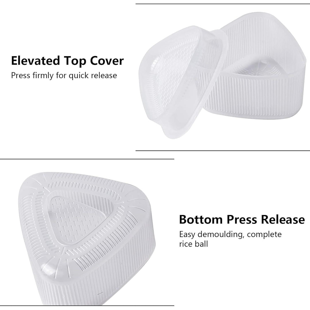 4 Pcs Triangle Onigiri Mold with Metre Paddle, 2 Sizes Sushi Moulds Food Grade Rice Ball Maker Mold Nigiri Mould for Kitchen DIY Cooking Lunch Bento Picnic Restaurant - Just Closeouts Canada Inc.
