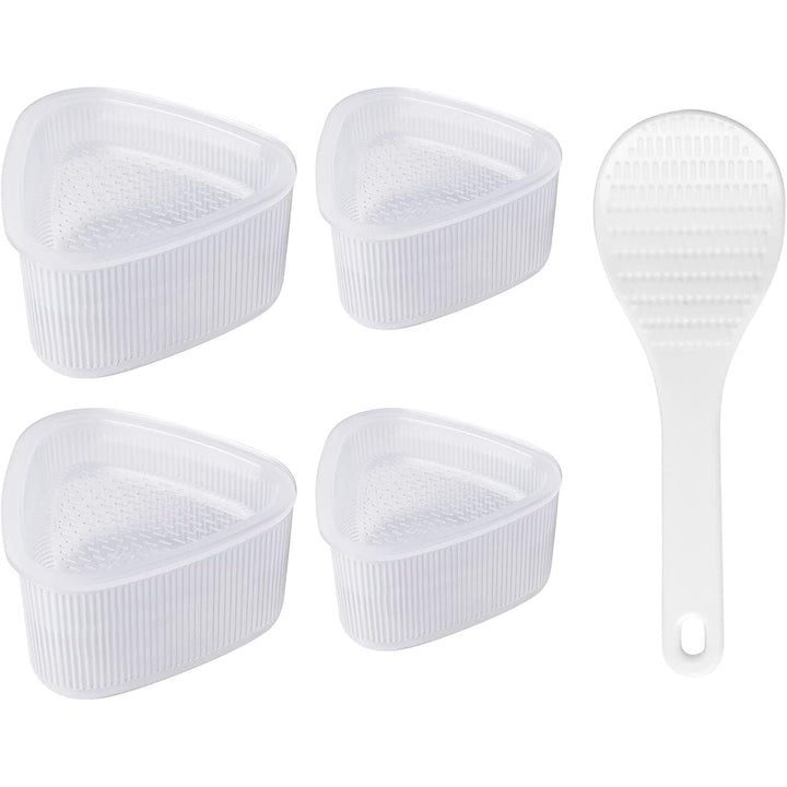 4 Pcs Triangle Onigiri Mold with Metre Paddle, 2 Sizes Sushi Moulds Food Grade Rice Ball Maker Mold Nigiri Mould for Kitchen DIY Cooking Lunch Bento Picnic Restaurant - Just Closeouts Canada Inc.
