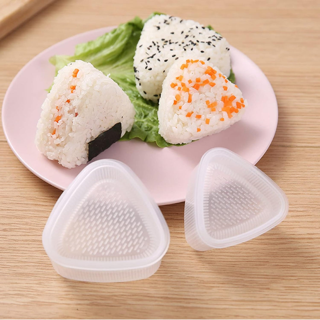 4 Pcs Triangle Onigiri Mold with Metre Paddle, 2 Sizes Sushi Moulds Food Grade Rice Ball Maker Mold Nigiri Mould for Kitchen DIY Cooking Lunch Bento Picnic Restaurant - Just Closeouts Canada Inc.