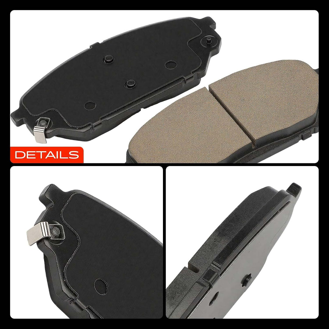 4-Piece Front Ceramic Brake Pads with Hardware for Veracruz 3.8L - Just Closeouts Canada Inc.