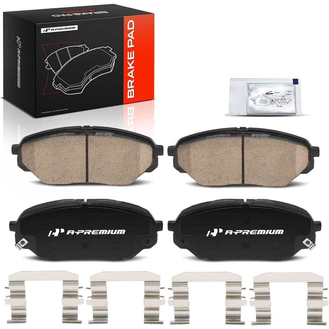 4-Piece Front Ceramic Brake Pads with Hardware for Veracruz 3.8L - Just Closeouts Canada Inc.