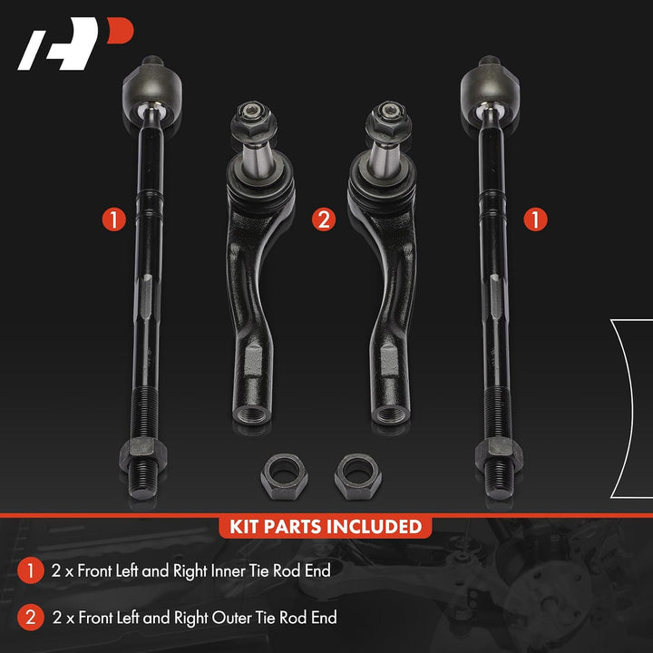 4-Piece Front Inner & Outer Tie Rod End Kit for Sprinter - Just Closeouts Canada Inc.