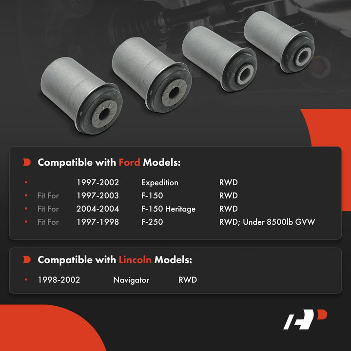 4-Piece Front Lower Control Arm Bushing Kit for F-150 RWD - Just Closeouts Canada Inc.