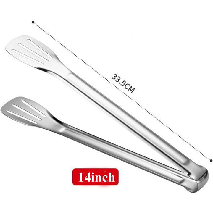 4-Piece Stainless Steel Serving Tong Set, 7–14 in - Just Closeouts Canada Inc.