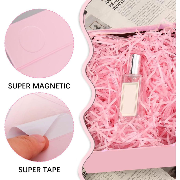 4 Pink Magnetic Gift Boxes with Ribbons, 9 × 6.7 × 2.8 in - Just Closeouts Canada Inc.
