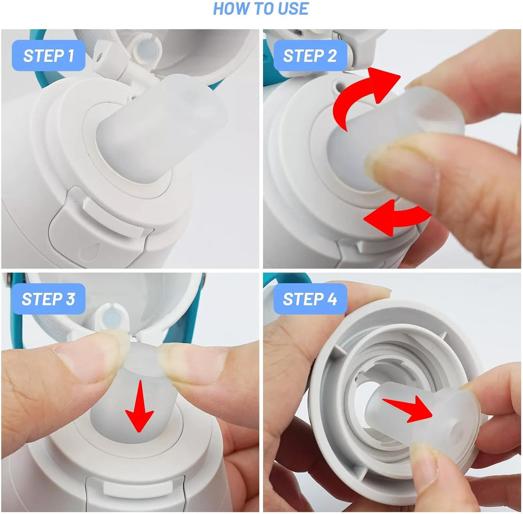4 White Silicone Water Bottle Bite-Valve Replacements - Just Closeouts Canada Inc.