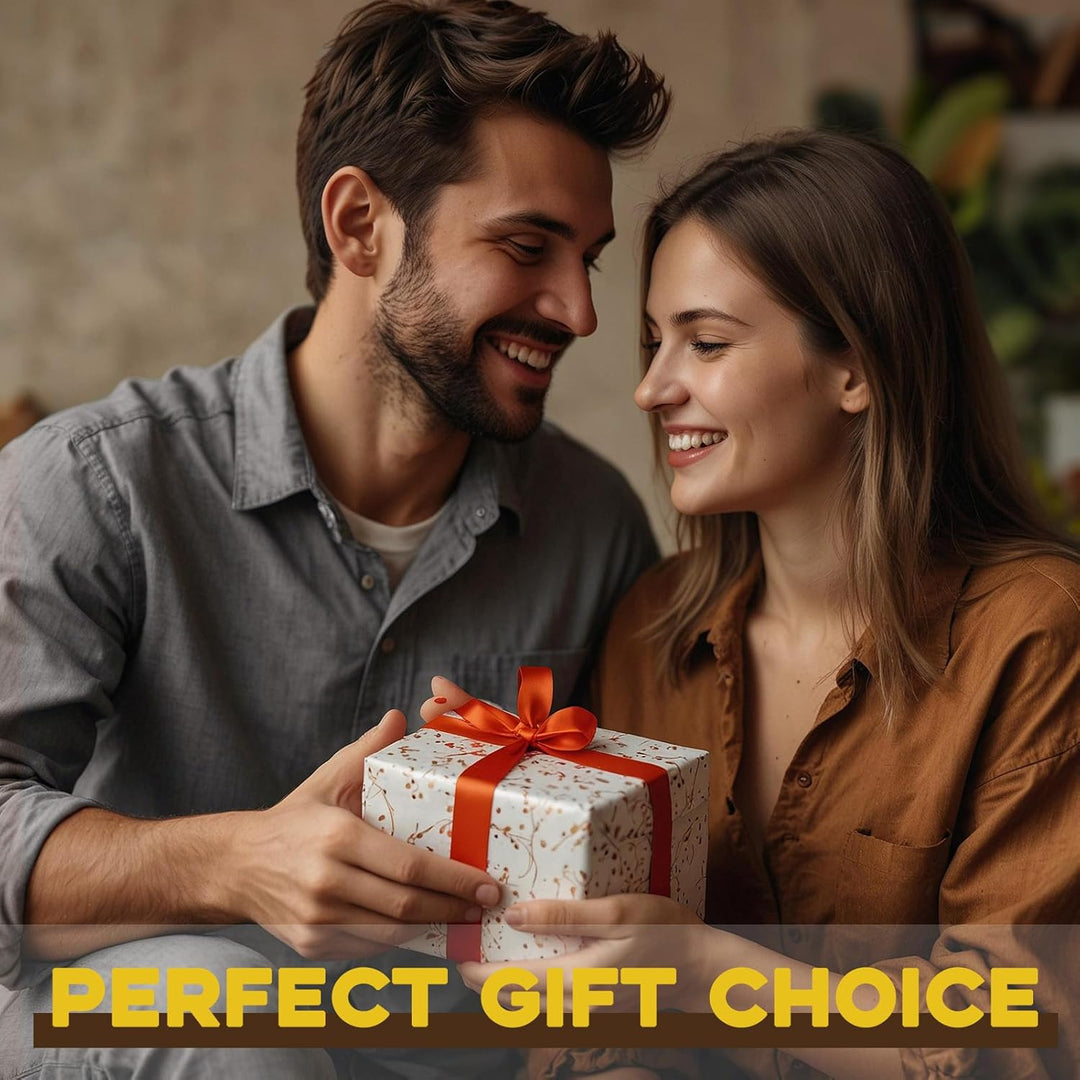 4 Wood Coasters with Metal Holder, GOH DODD Set of 6 Wooden Coaster Set for Drinks Desk Coffee Table Home Kitchen Office Bar, Tabletop Protection Living Room Decor, 4 Inch - Just Closeouts Canada Inc.