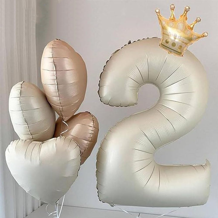 40-Inch Ivory White Number 3 Foil Balloon - Just Closeouts Canada Inc.