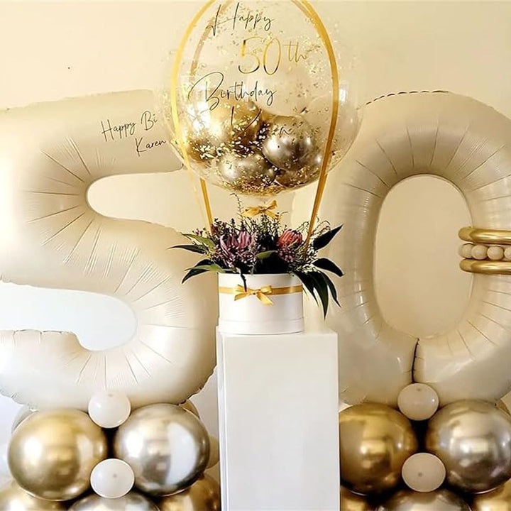 40-Inch Ivory White Number 3 Foil Balloon - Just Closeouts Canada Inc.