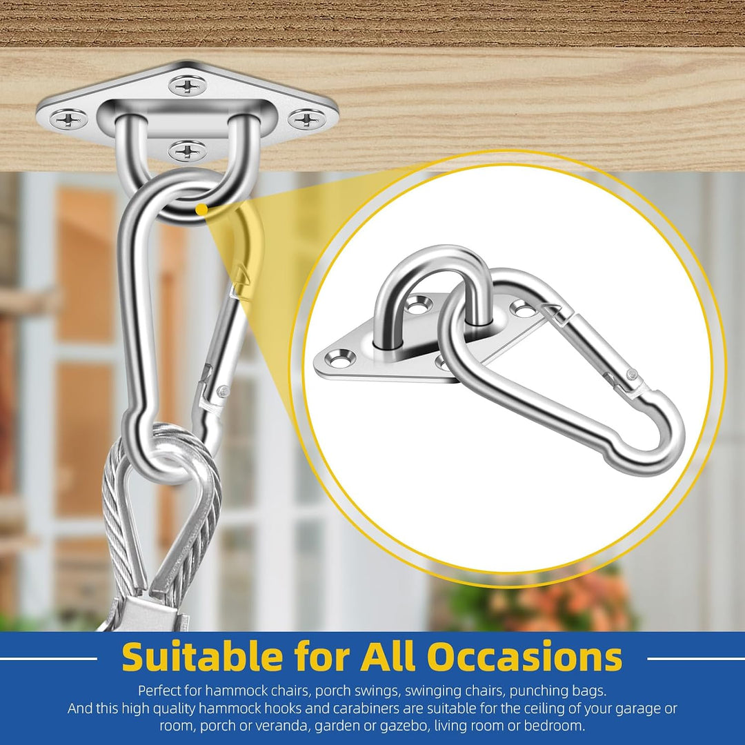 40-Piece M5 Stainless Steel Pad-Eye and Snap Hook Kit - Just Closeouts Canada Inc.X004I4C7X3