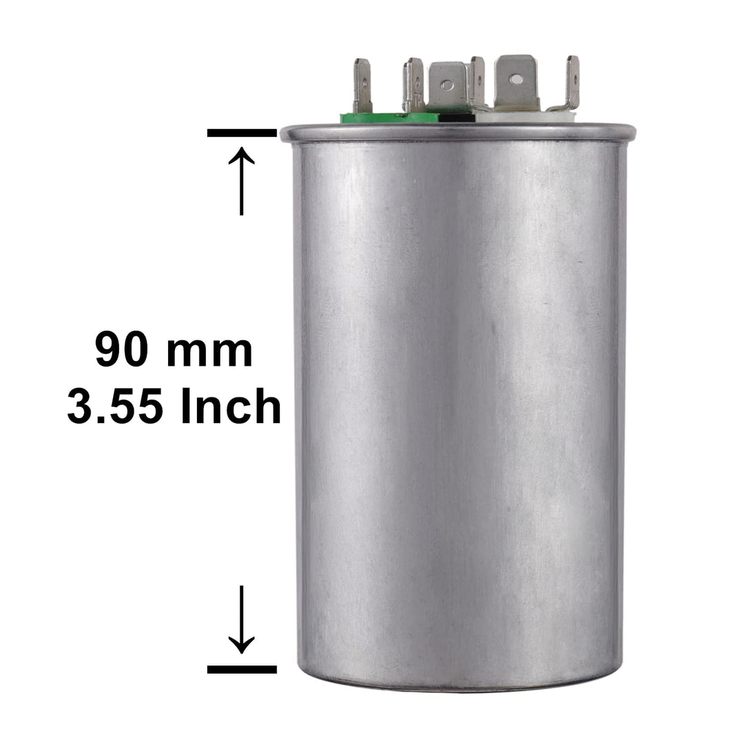 40+5 uF 40/5 MFD ±6% 370V/440 VAC CBB65 Dual Run Circular Start Capacitor for AC Motor Run or Fan Start or Condenser Straight - Just Closeouts Canada Inc.