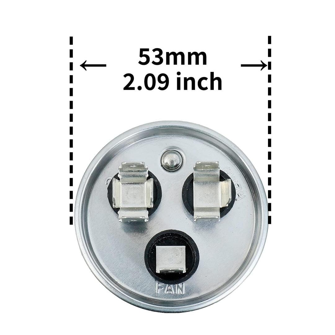 40+5uF 40/5MFD ±6% 370V CBB65 Dual Run Circular Start Capacitor for AC Motor Run or Fan Start or Condenser Straight - Just Closeouts Canada Inc.