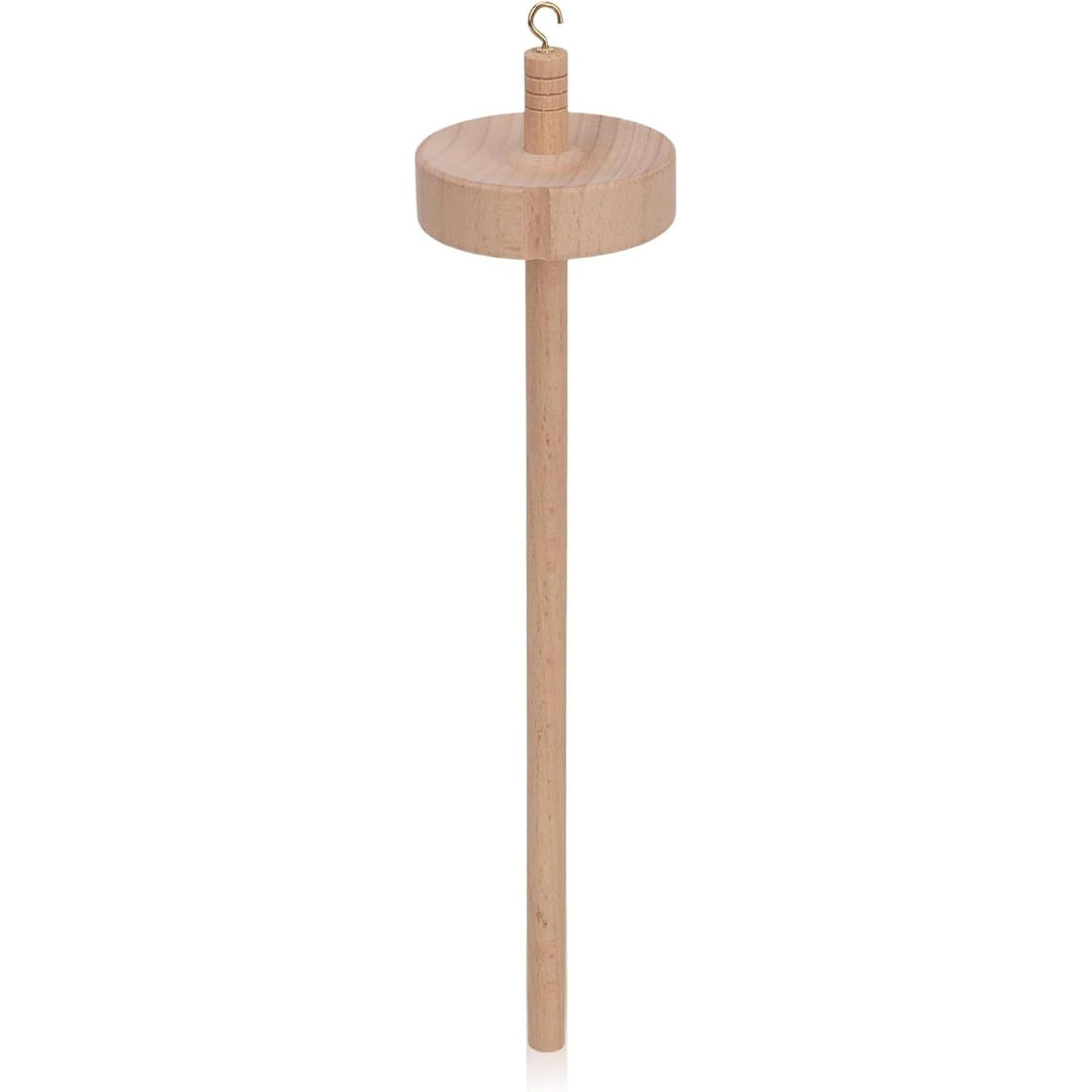 Drop Spindle for Spinning Yarn, 12.8in Wooden Drop Spindle Holder Top Whorl Drop Spindle Yarn Spinning Wheel for Beginners Sewing, Drop Spindle Bottom Whorl for Sewing Projects