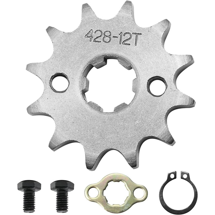 428 Chain Front Sprocket – 12T, 17 mm with Mounting Hardware - Just Closeouts Canada Inc.