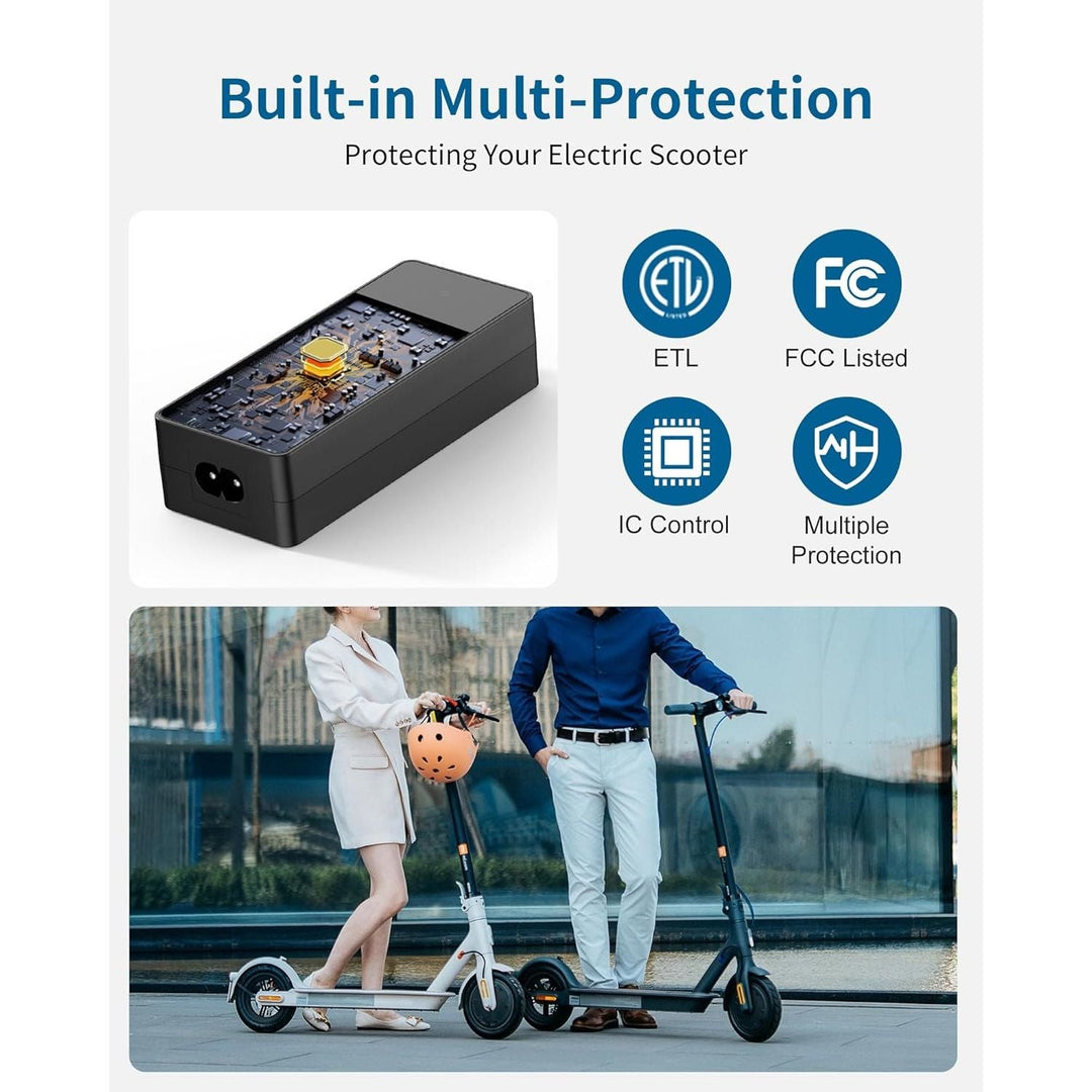 42V 1.7A for Segway Ninebot Charger Compatible with Ninebot Segway ES2/ES3/ES4/ E22/ F20A /F25 /F30 /F35/F40 /D18/D28/D40/F2/F2 Plus/F2 Pro/Air T15/E2 Pro KickScooters with 36V Li-ion Battery - Just Closeouts Canada Inc.