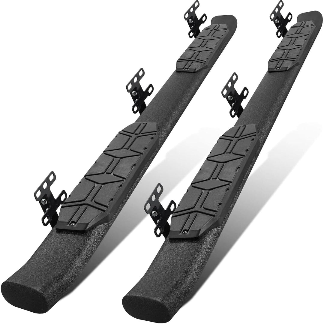 4.3 Inches Oval Tube Bar Running Boards Compatible with 2019 - 2025 Dodge Ram 1500 Crew Cab New Body Style(Excl. Ram 2500 3500). Running Boards and Carbon Steel Side Steps Nerf Bars. - Just Closeouts Canada Inc.