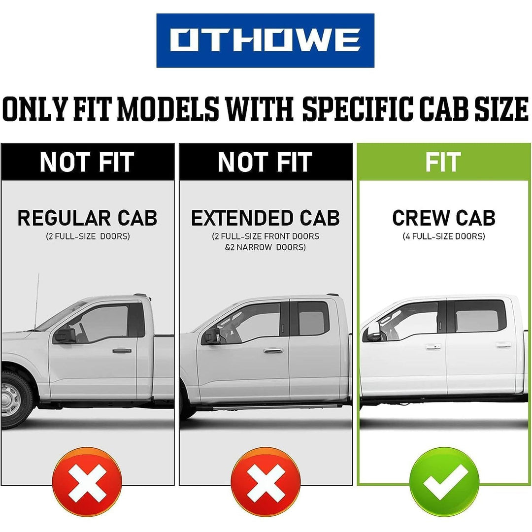 4.3 Inches Oval Tube Bar Running Boards Compatible with 2019 - 2025 Dodge Ram 1500 Crew Cab New Body Style(Excl. Ram 2500 3500). Running Boards and Carbon Steel Side Steps Nerf Bars. - Just Closeouts Canada Inc.