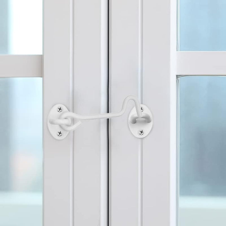 4inch Barn Door Lock Latch (White - 2 Pack) - Just Closeouts Canada Inc.