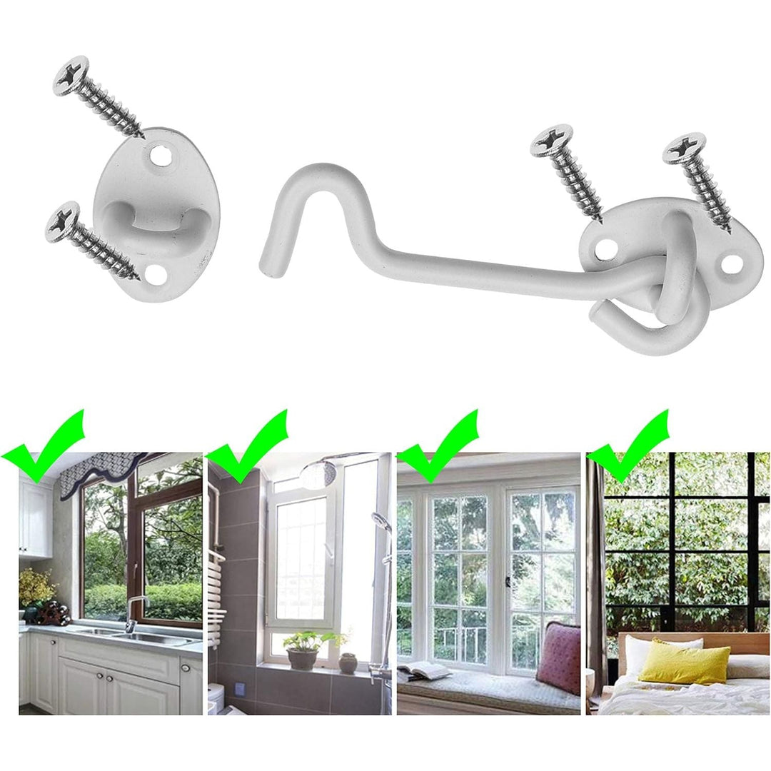 4inch Barn Door Lock Latch (White - 2 Pack) - Just Closeouts Canada Inc.
