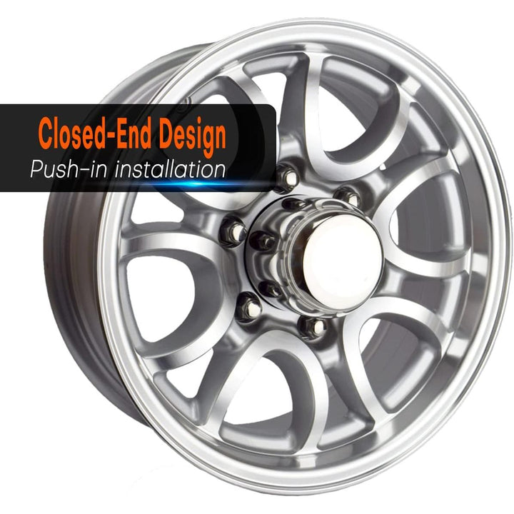4Pcs 5.15inch Trailer Wheel Center Caps Fit 5.15" Center Bore Truck Trailer RV SUV Wheels Rims, Carbon Steel Chrome Silver Hub Covers - Just Closeouts Canada Inc.